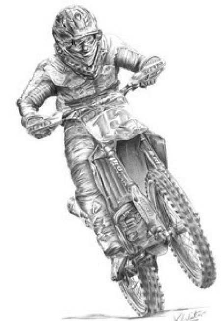 Мотокросс карандашом