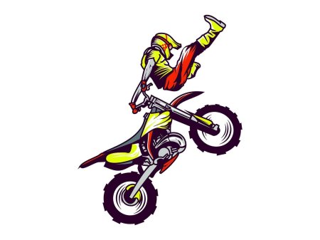 Кроссовый мотоцикл вектор