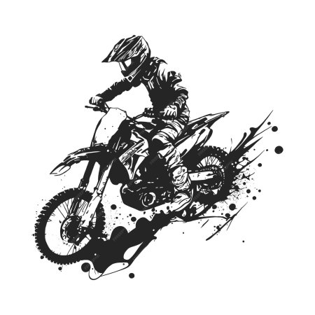 Enduro мотоцикл вектор