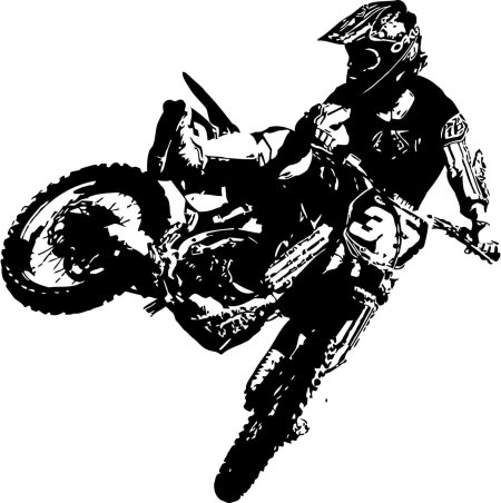 Мотоцикл эндуро вектор