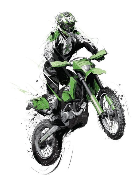 Кавасаки эндуро арт