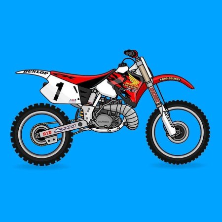 Кроссовый мотоцикл рисунок