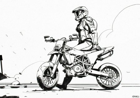 Мотоцикл раскраска