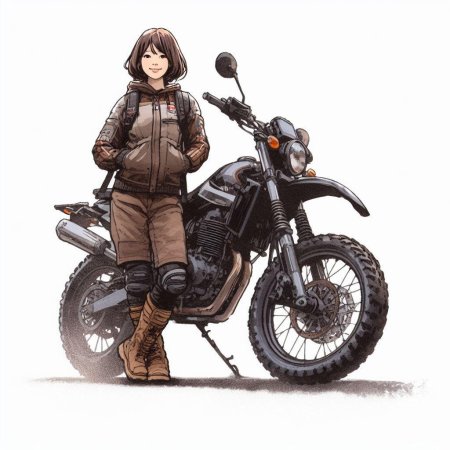 Мотоцикл девушка