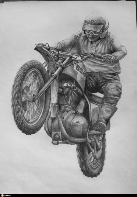 Байк карандашом