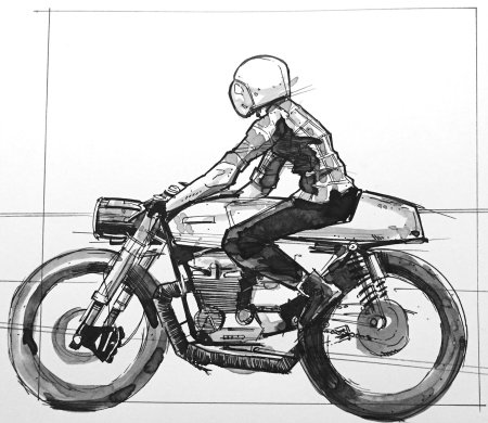 Мотоцикл для рисования