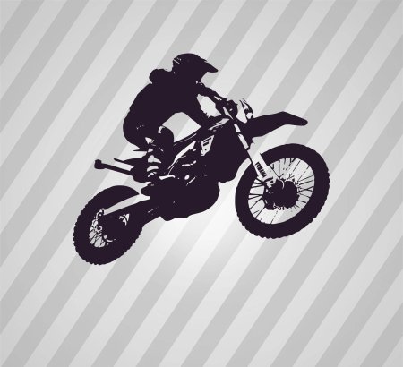Мотокросс силуэт