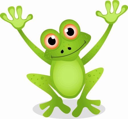 Лягушка на белом фоне мультяшный
