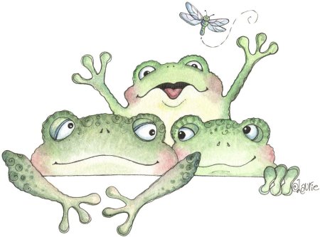 Рисунок лягушек