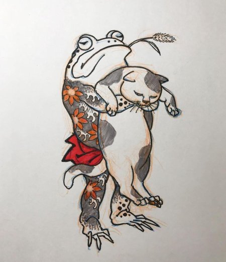 Арты жабы-самурая