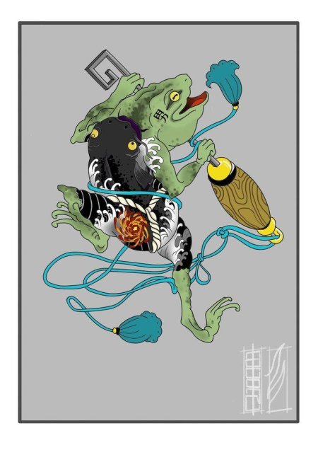 Жаба самурай япония