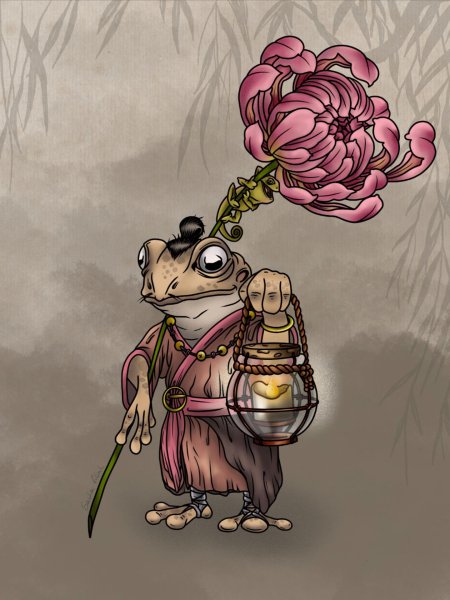 Жаба самурай япония