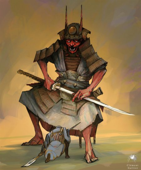 Ронин самурай демон