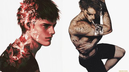 Мужчина арт с ранами