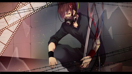 Парень в маске аниме