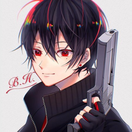 Аниме парень с пистолетом