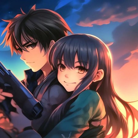 Аниме девушка и парень