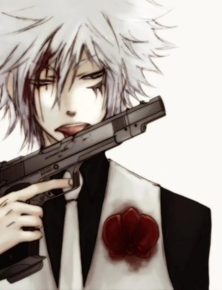 Парень с пистолетом арт