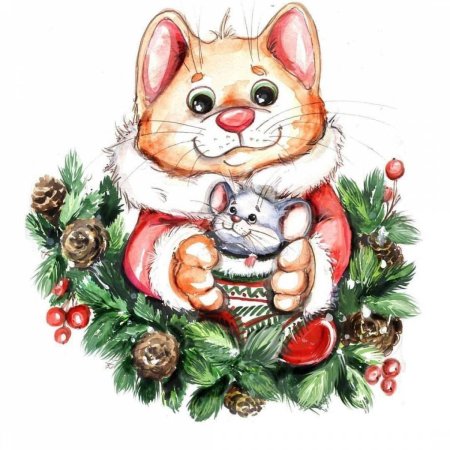 Рисунок новогодней