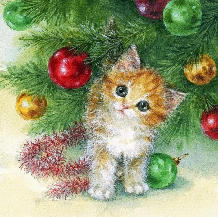 Котята новогодние