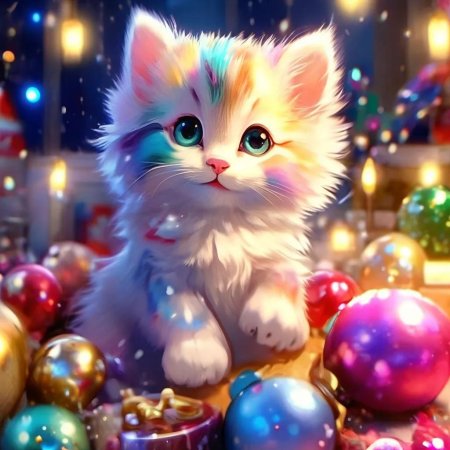 Котики на новый год