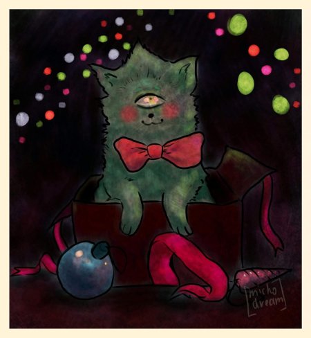 Новогодние арты коты