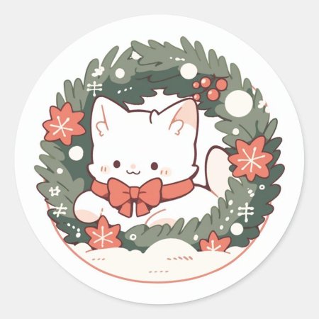 Новогодние котики рисунки