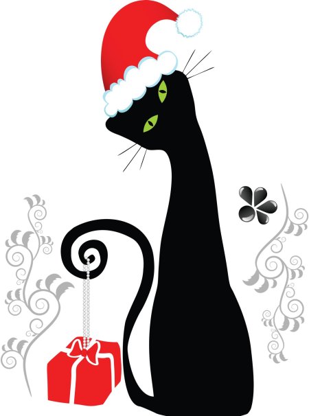 Котики новогодние