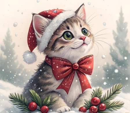 Новогодние котик