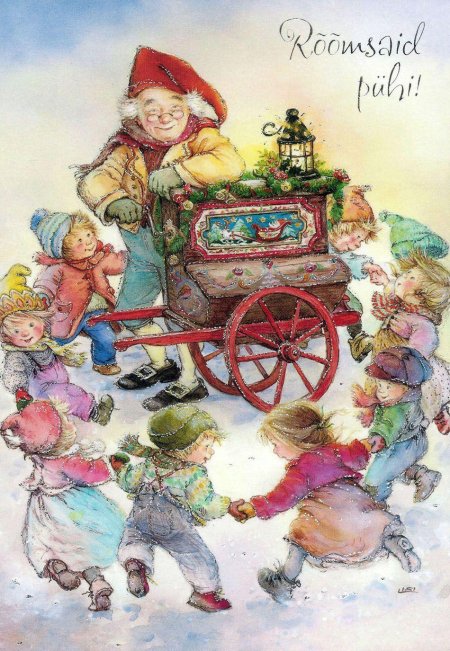 Рождественские открытки старинные