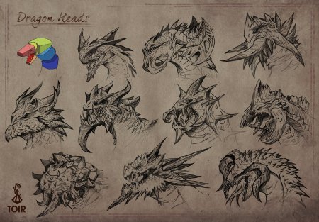 Голова дракона референс