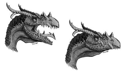 Голова дракона сбоку