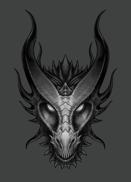 Драконья морда спереди