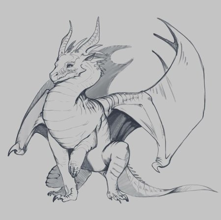 Скетч дракон