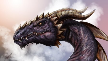 Морда дракона сбоку