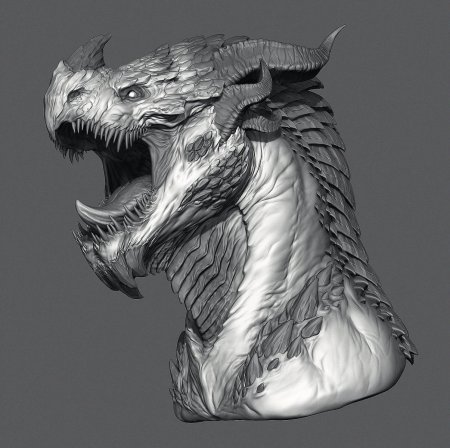Дракон концепт zbrush