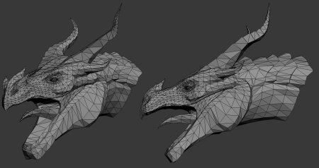 Ретопология дракона