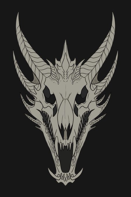 Череп дракона анфас