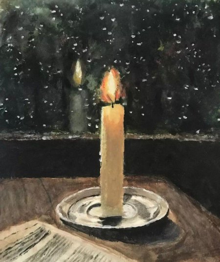 Свеча маслом