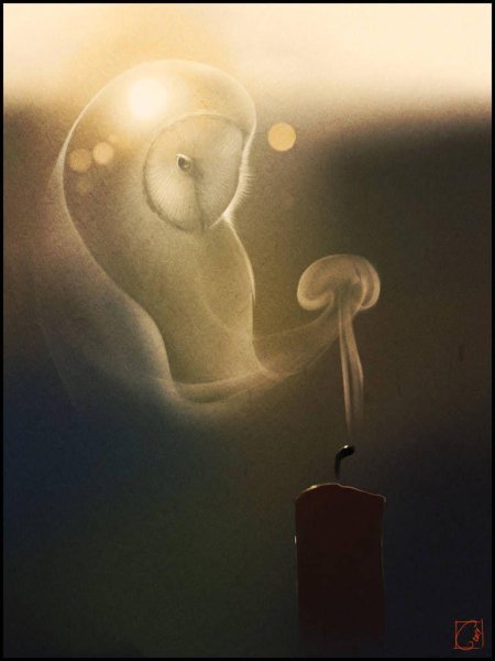 Сюрреализм свеча и вода