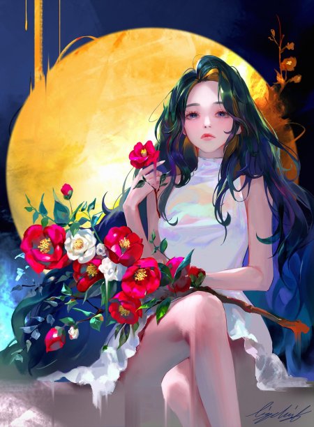 Красивая аниме девушка