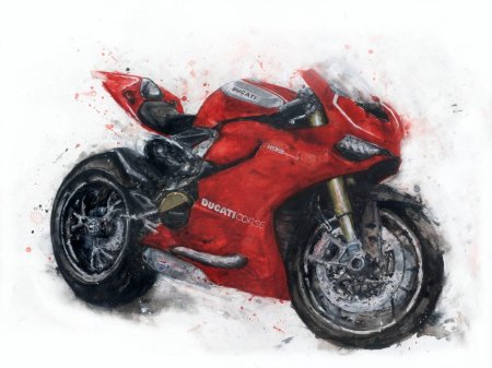 Дукати мотоцикл рисунок