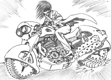 Мотоцикл раскраска