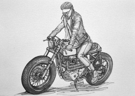 Рисунки для срисовки мотоциклы