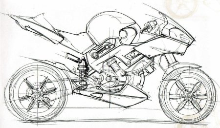 Мотоцикл набросок