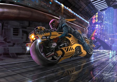 Cyberpunk мотоцикл