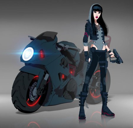 Киберпанк мотоцикл