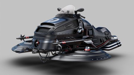 Летающий мотоцикл дизельпанк