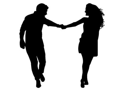 Силуэты влюбленных пар