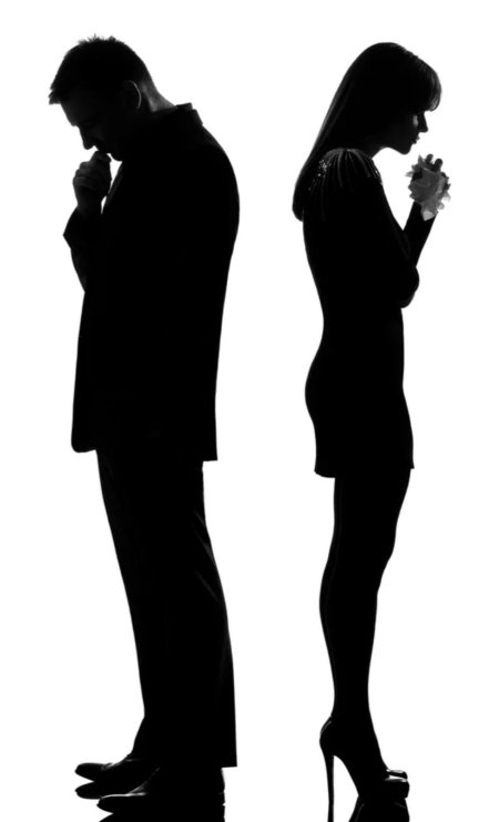 Силуэт мужчина и женщина